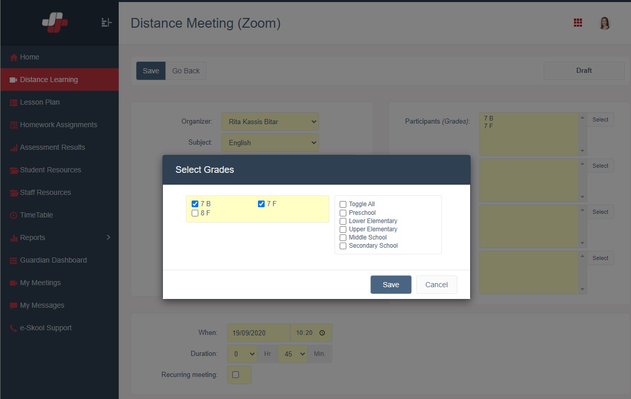 Zoom Usage Screenshot